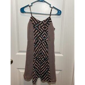 Women’s Dress XS Geometric Spaghetti Strap Black X-Small Party